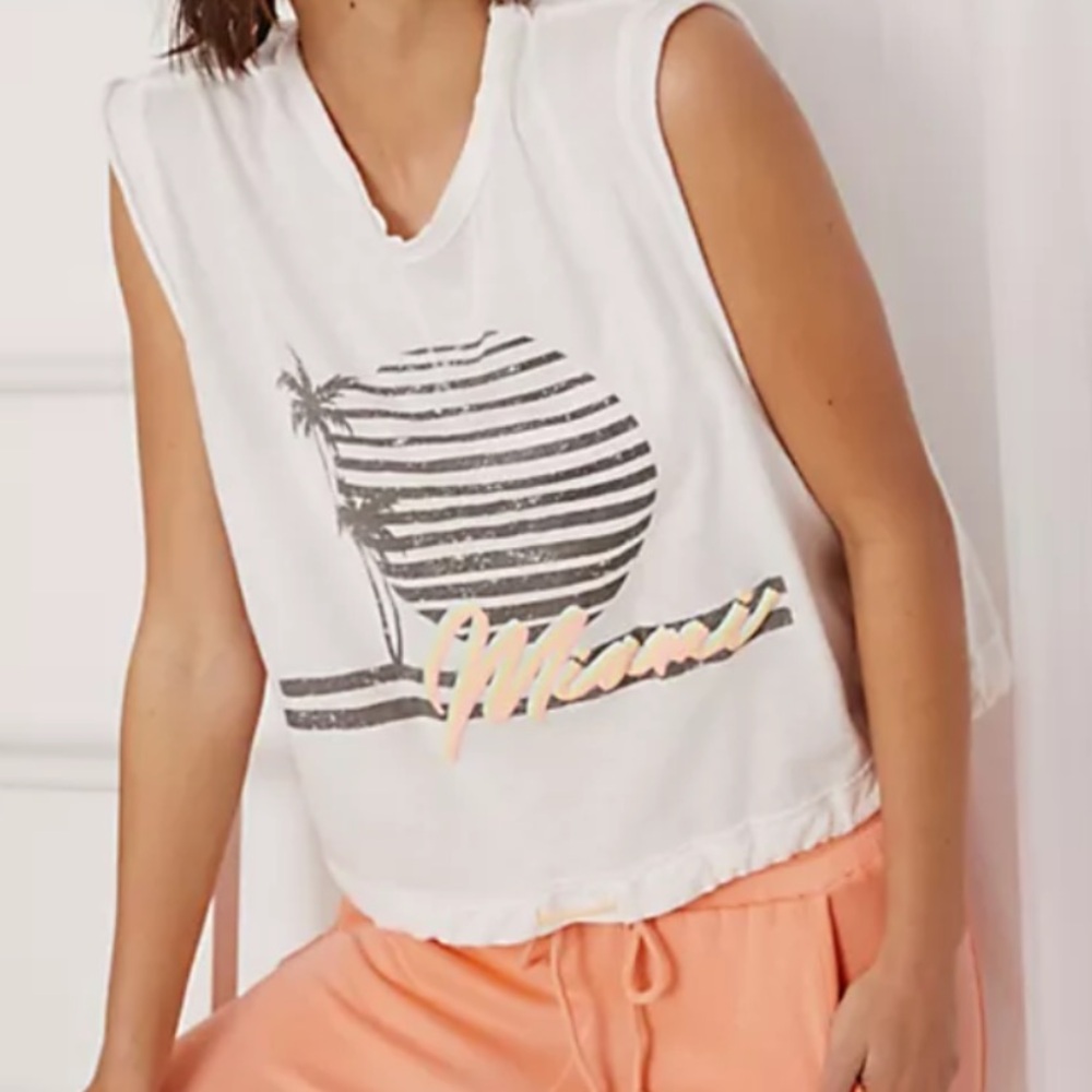 Brand New WOTAG Free People Small Bring the Heat Graphic Tee New York Combo